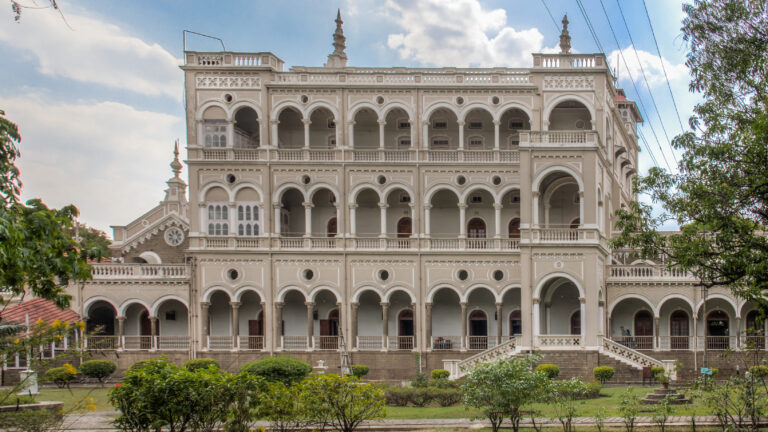 The facade of the Aga Khan Palace in Pune