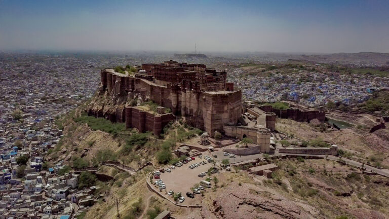 Aerial view of Mehrangarh Fort above Jodhpur
